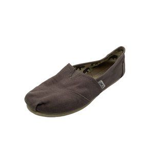 Toms Womens 001001B07 Brown Classic Round Toe Slip On Casual Shoes Size 6.5